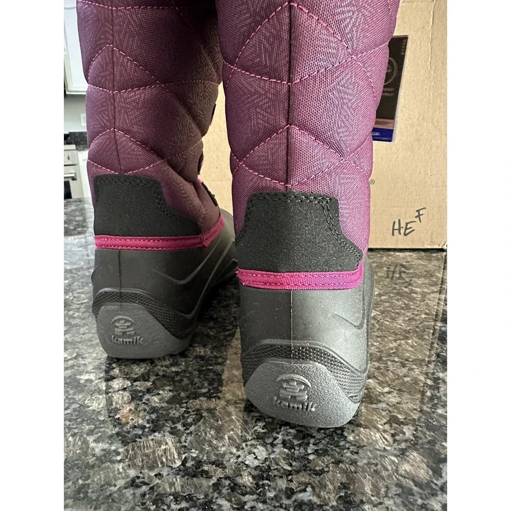 Kamik Kids' Snowgypsy 4 Winter Boot.‎ Purple Black. NWB. Size 3